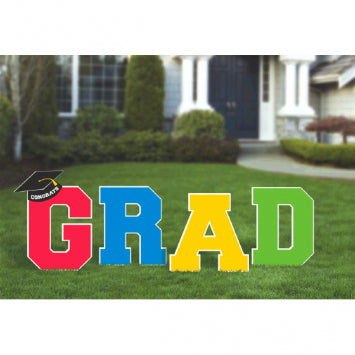 Grad Multicolor Plastic Yard Stakes