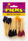 FRILL PICKS - ASSORTED COLORS          50 CT/PKG