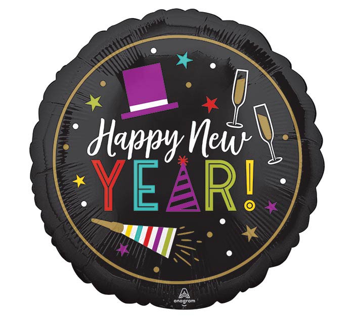 HAPPY NEW YEAR 18" BALLOON
