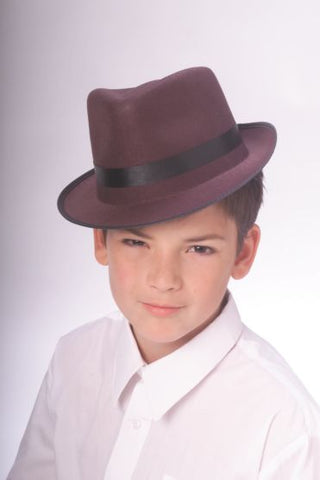 DURASHAPE BROWN FEDORA HAT - CHILD