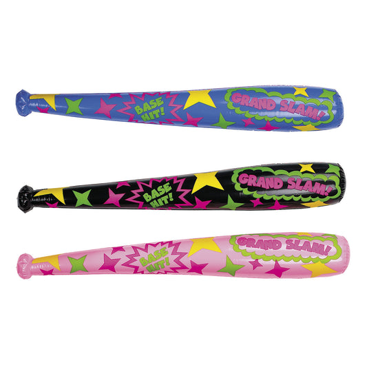 INFLATABLE - BAT NEON SUPER ASST. COLORS  12 CT