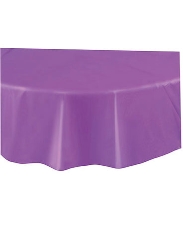 New Purple Round Value Plastic Table Cover