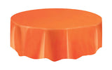 Orange Round Value Plastic Table Cover