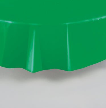 Green Round Value Plastic Table Cover