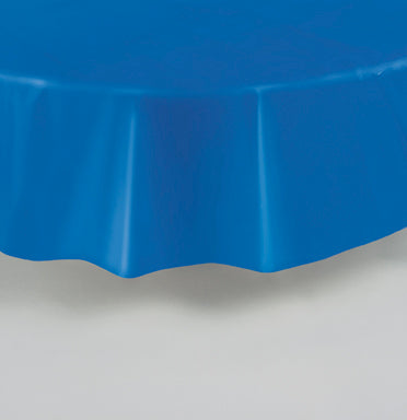 Royal Blue Round Value Plastic Table Cover