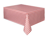 RED GINGHAM RECTANGLE TABLE COVER