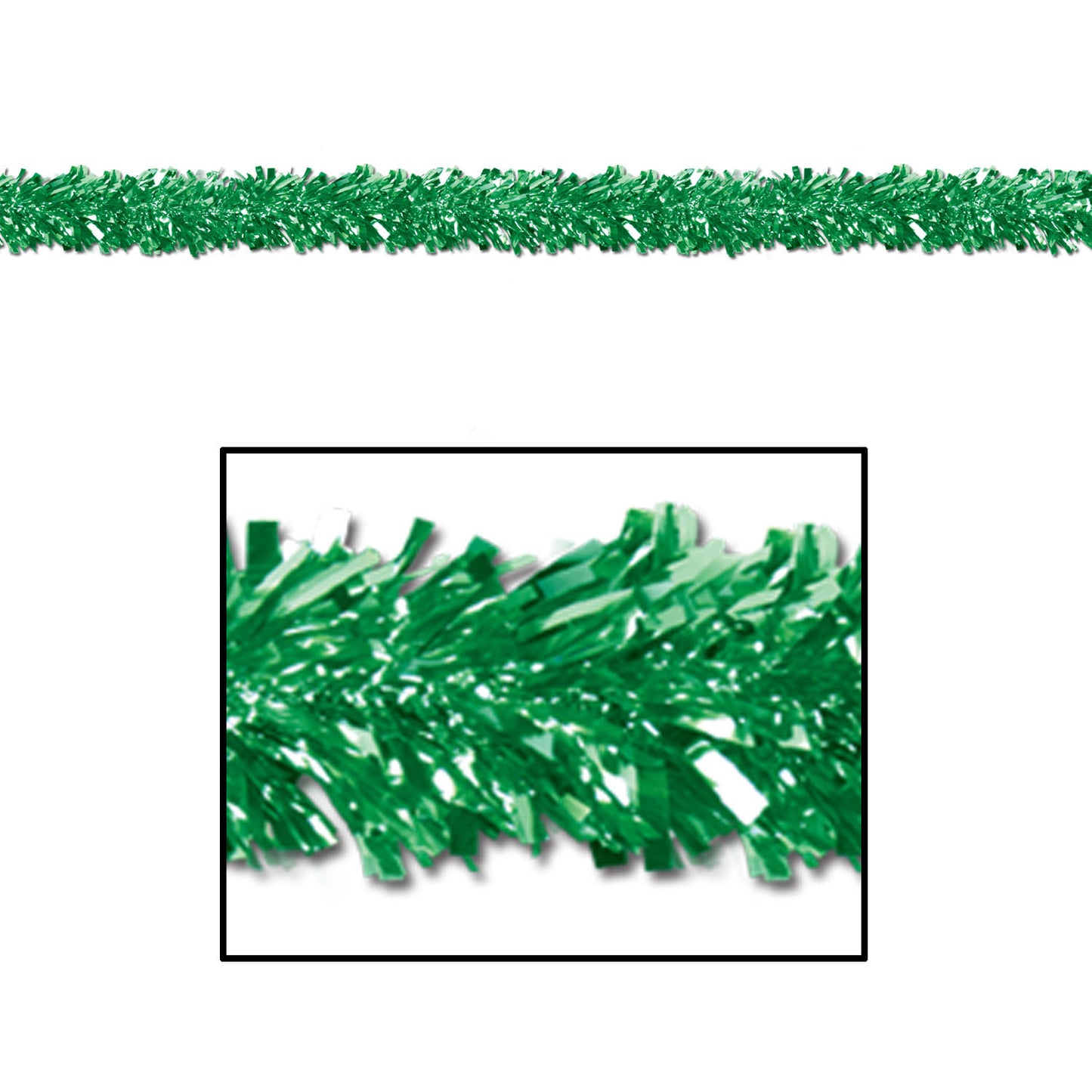 GARLAND - METALLIC GREEN 15' X 4"