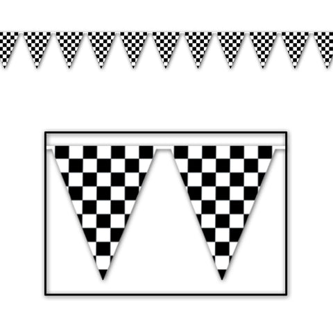 Checkered Plastic Outdoor Pennant Banner
