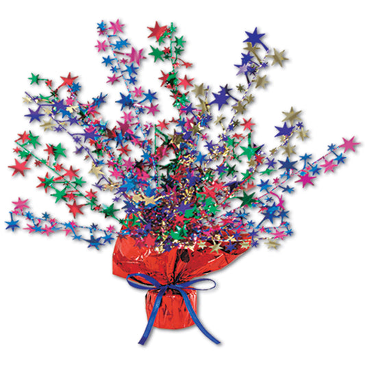 Gleam N' Burst 15" Star Centerpiece - Multicolored