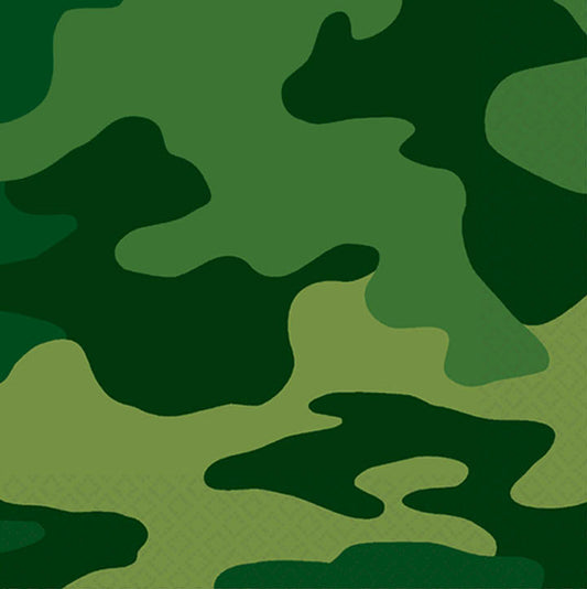 CAMOUFLAGE BEVERAGE NAPKINS
