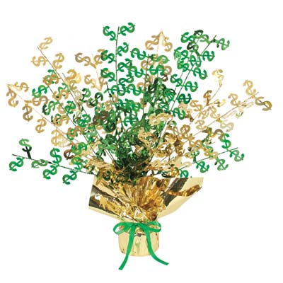 Gleam N' Burst Dollar Sign Centerpiece