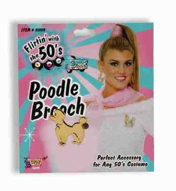 Gold Poodle Pin