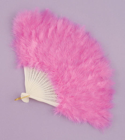HOT PINK FEATHER FAN
