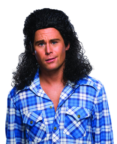 WIG - PERM MULLET BLACK