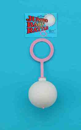 Jumbo Pink Baby Rattle