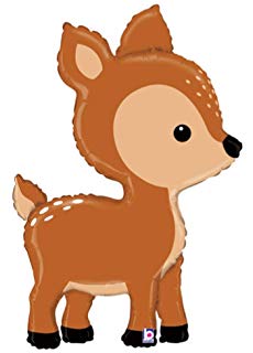 CUTE DEER SUPER SHAPE MYLAR BALLOON 39"