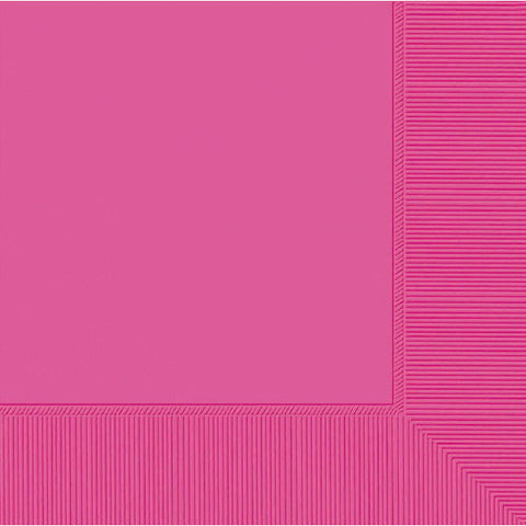 DINNER NAPKINS - BRIGHT PINK     20 COUNT