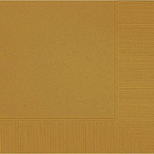 DINNER NAPKINS - GOLD        40 COUNT