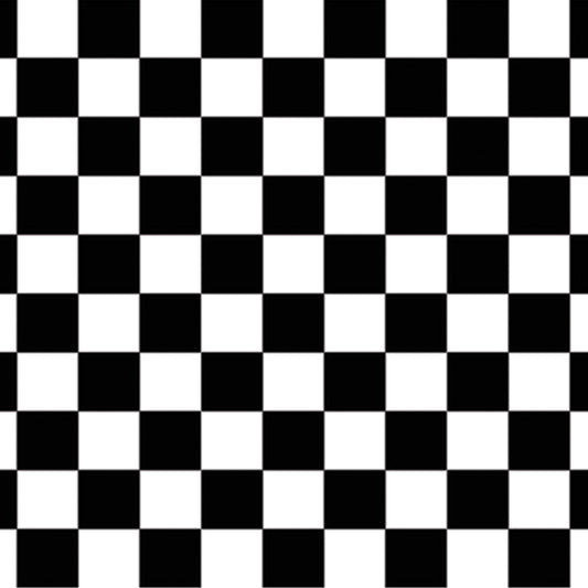 Black and White Checkered Plastic Backdrop