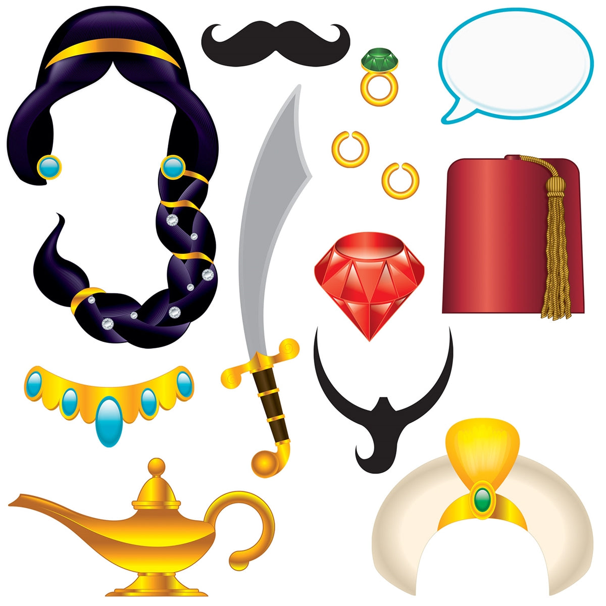 ARABIAN NIGHTS PHOTO PROP KIT 12PCS