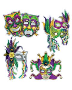 Foil Mardi Gras Mask Cutouts