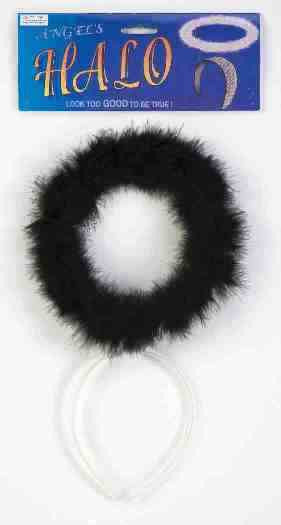Black Marabou Angel Halo