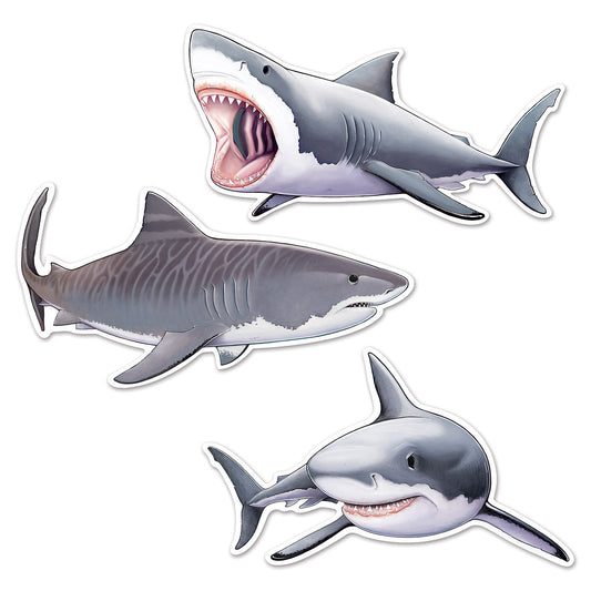 Shark Cutouts - 3ct.
