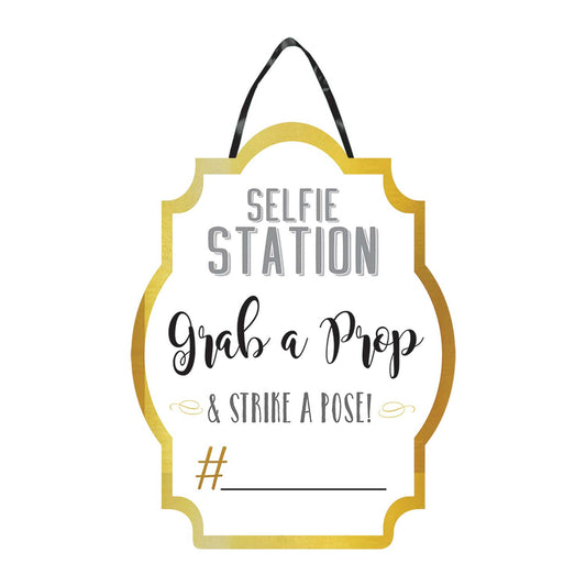 SELFIE STATION PHOTO PROP SIGN