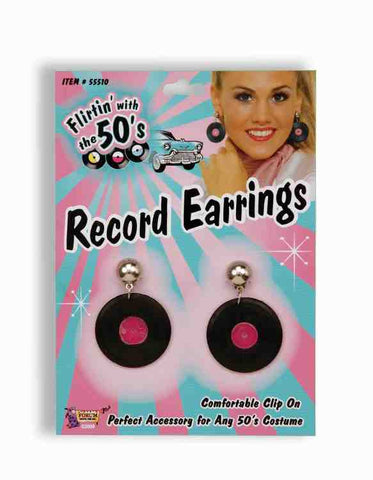 EARRINGS - RECORD SHAPED