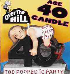 Too Pooped To Party "40" Candle