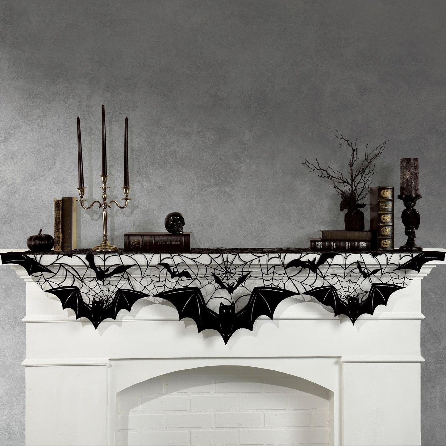 BLACK BAT MANTLE SCARF
