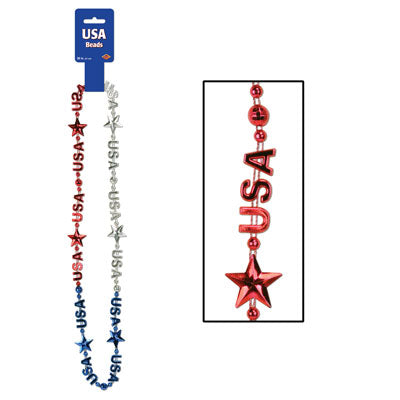 U.S.A. Beaded Necklace