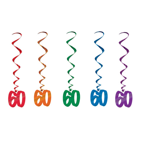 WHIRLS -  60 BIRTHDAY HANGING  ASST