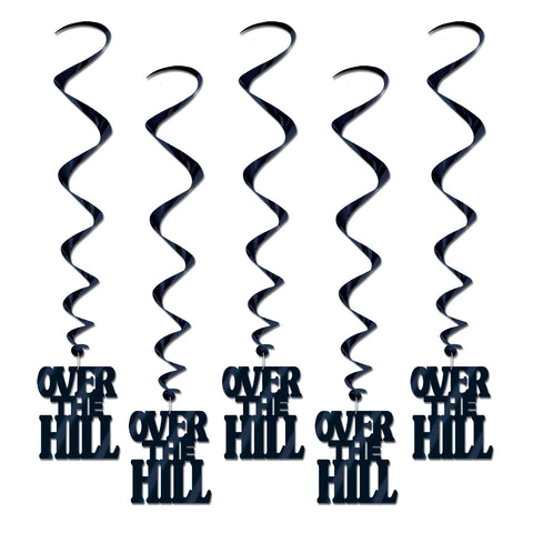 WHIRLS -  OVER THE HILL HANGING  BLACK   5 CT/PKG