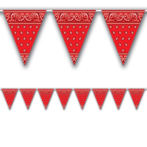 Red Western Pennant Banner