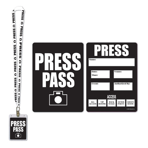 EVENT PRESS PARTY PASS LANYARD