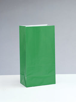 BAG - PARTY GREEN PAPER 12 CT