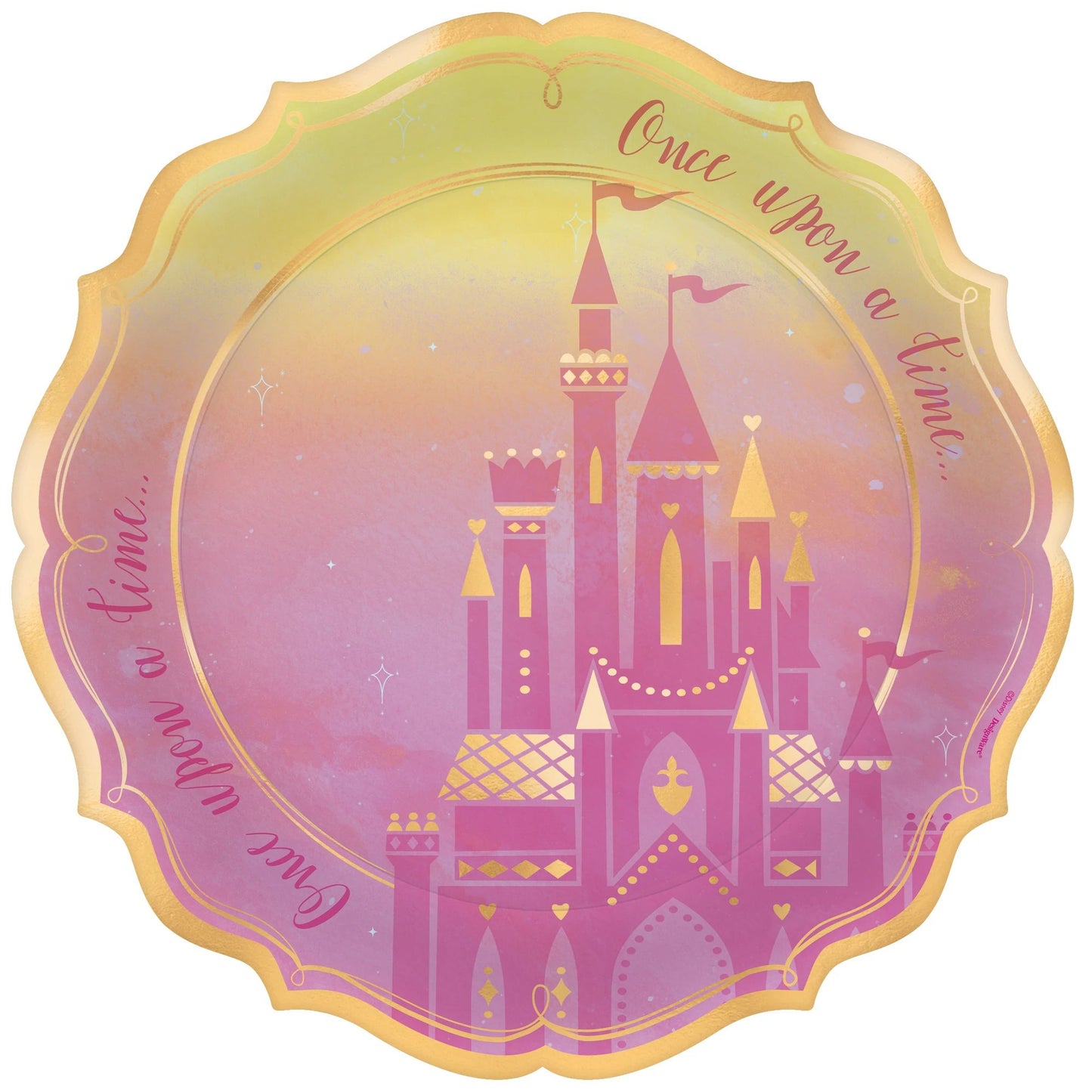DISNEY PRINCESS 10" METALLIC PLATES