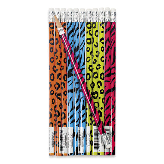 PENCIL - ANIMAL PRINT NEON   ASST