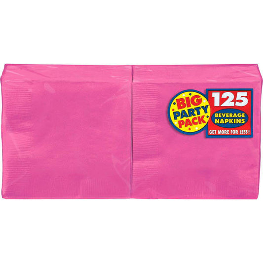 NAPKIN - BRIGHT PINK 125 CT/PKG       BEVERAGE