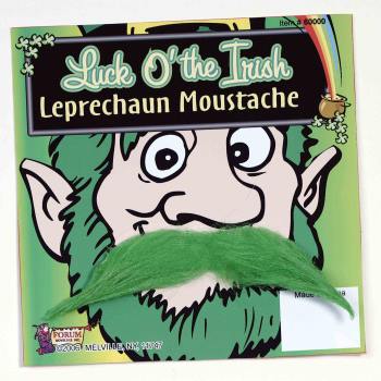 Leprechaun Green Moustache