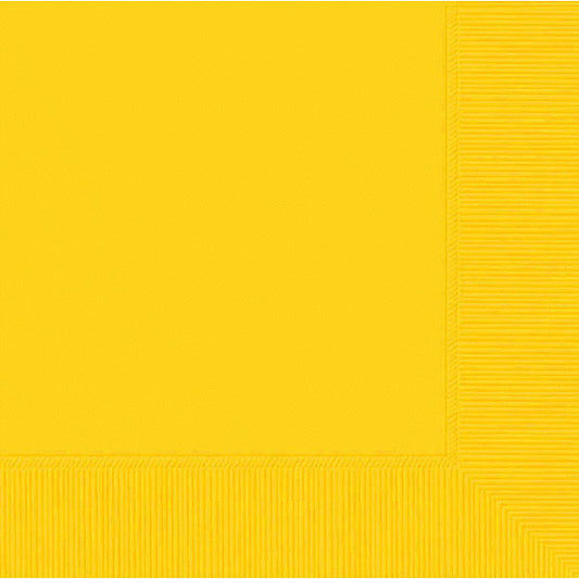 BEVERAGE NAPKINS   YELLOW SUNSHINE     40CNT