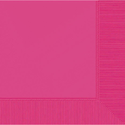 BEVERAGE  NAPKINS BRIGHT PINK      40CNT