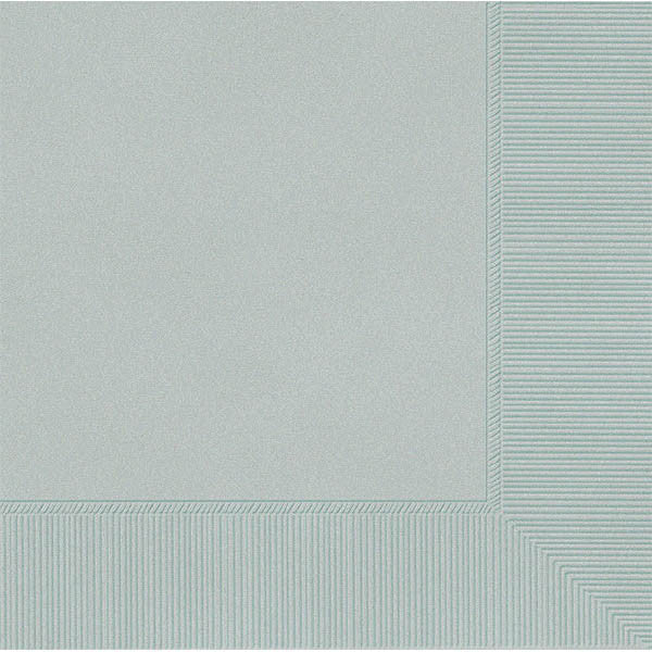 BEVERAGE NAPKINS    SILVER     40CNT