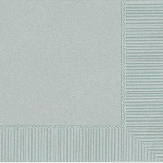 BEVERAGE NAPKINS    SILVER     40CNT
