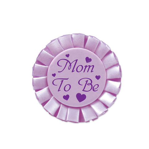 BUTTON - MOM TO BE  SATIN 3 3/4"               EAC