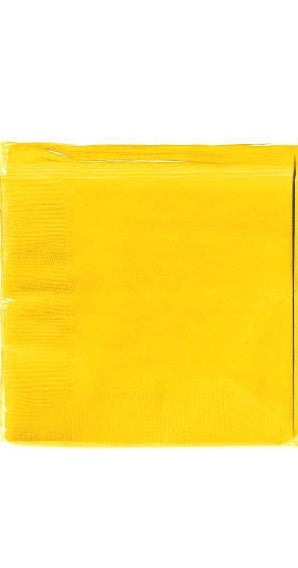 NAPKIN - YELLOW SUNSHINE 100 CT/PKG       LUNCHEON