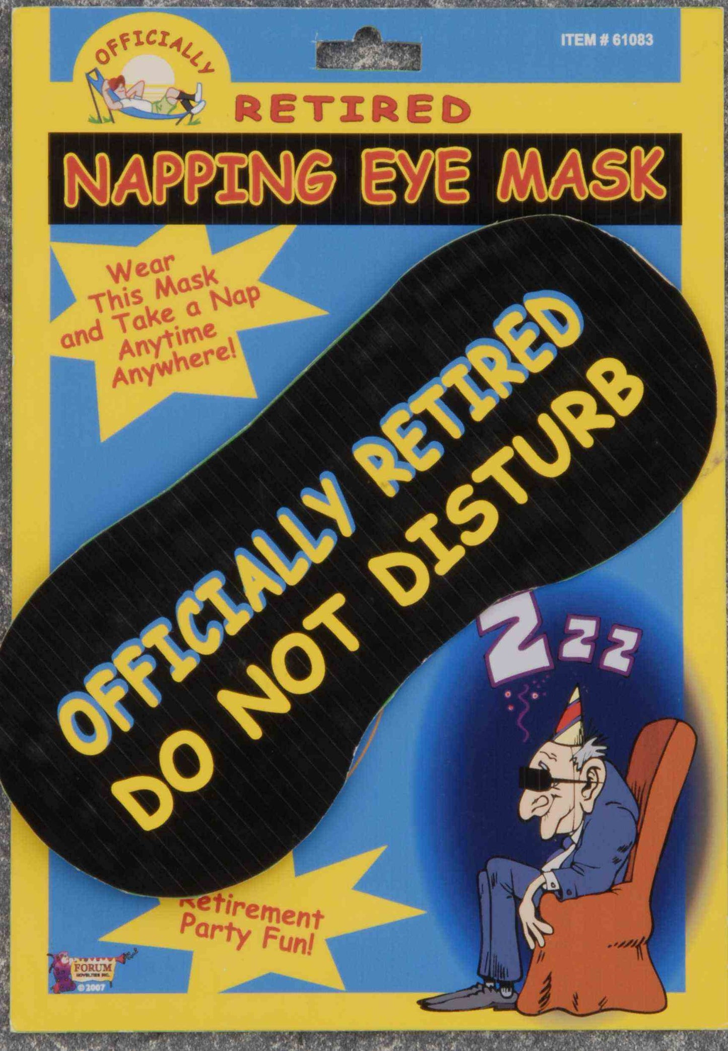 Officially Retired Napping Eye Mask