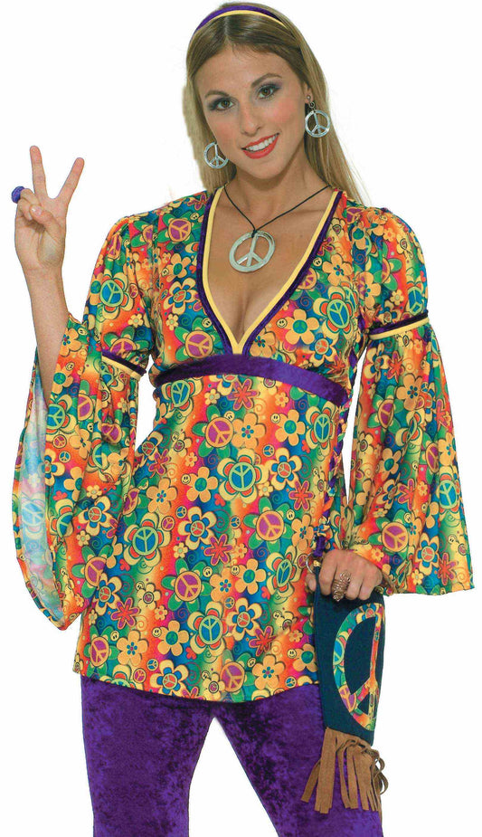 Peace Sign Necklace & Earrings Set