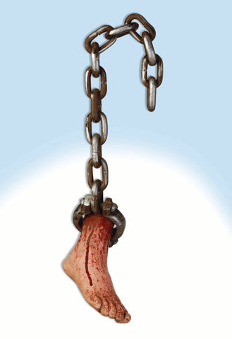 Hanging Bloody Foot with Chain
